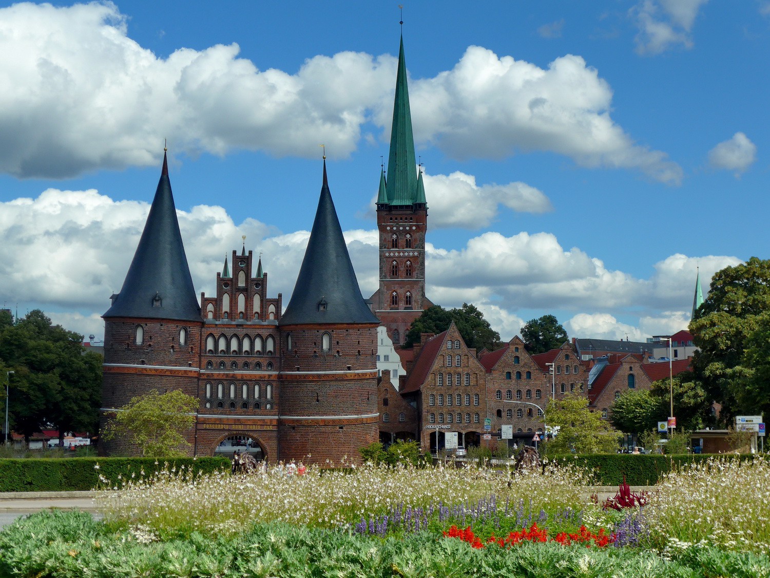 City gate Holstentor of Lübeck in northern Germany